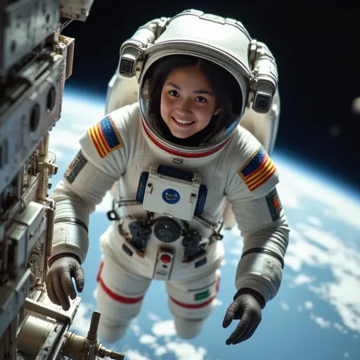 ilustrasi astronot rescue satelit