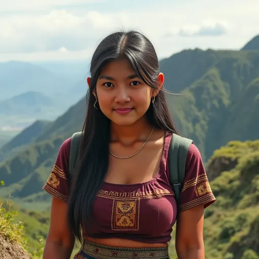 ilustrasi wanita suku Pinchollo